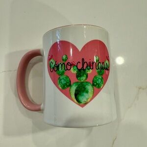 Como Chingas Horchatería Río Lerma Heart and Cactus mug